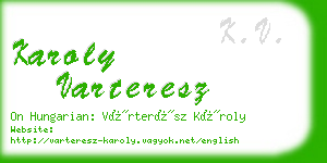 karoly varteresz business card